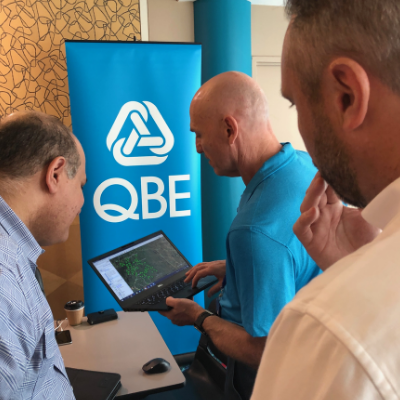 QBE CEO Vivek Bhatia looks at QBE’s unique mapping tool that locates bushfire-affected customers on the south coast of NSW.
